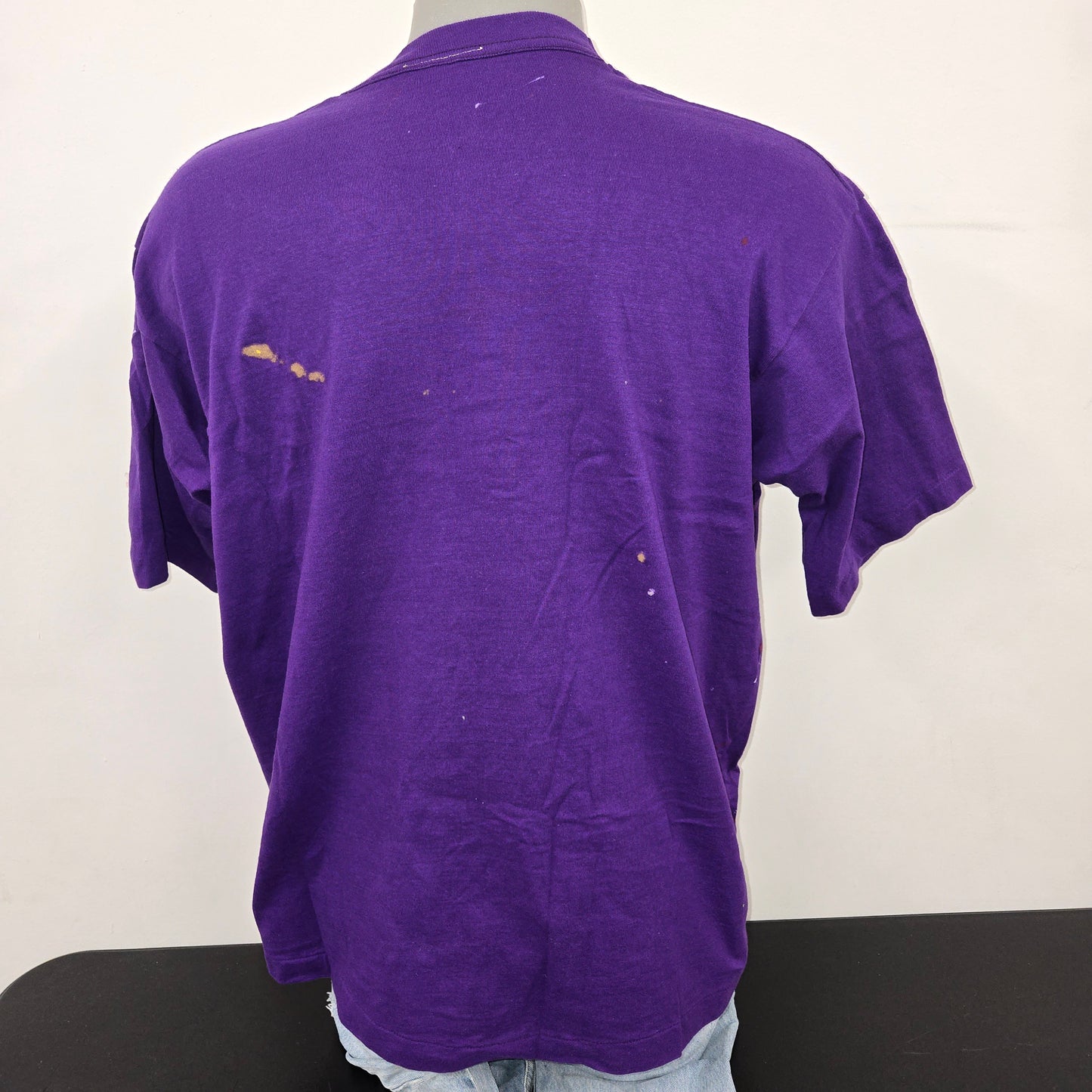 Painted Past Distressed Painted Collegiate T-shirt sz XL Faded purple