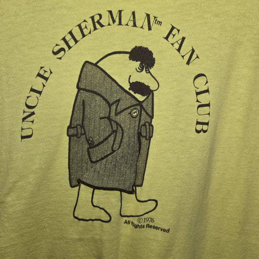 Rare vintage 1976 Uncle Sherman fan club flasher t shirt sz L