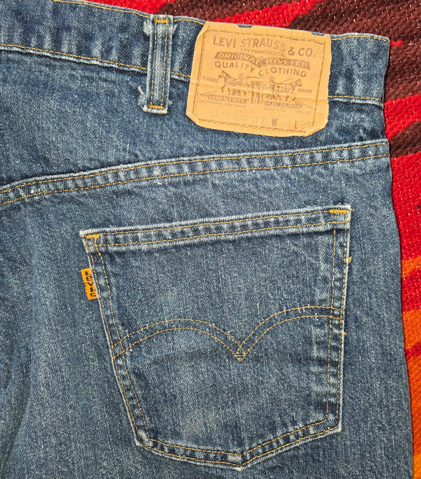 Vintage 1980 Levi's orange tab 505-0217 jeans sz 38 made in usa