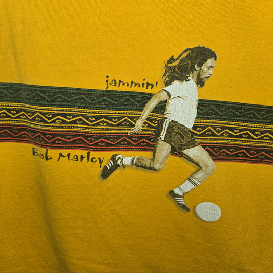 Vintage zion Bob Marley Jammin soccer rock band T-shirt sz XXL