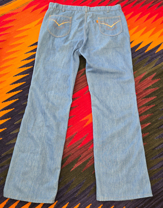 Vintage 1985 Levis orange tab detailed pocket jeans sz 38 made in usa