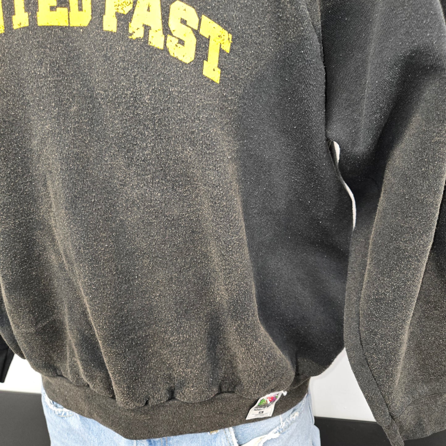 Painted Past Collegiate sun faded raglan Sweatshirt sz XL in Faded black