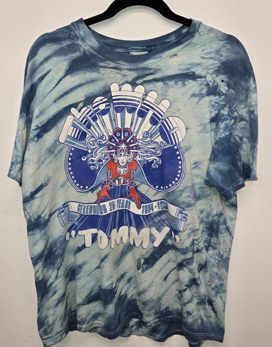 1989 vintage The Who "Tommy" 25th anniversary distressed rock band T-shirt sz L single stitch