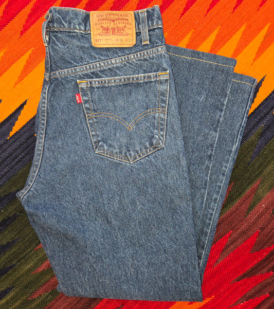 Vintage 1998 Levis red tab 517 boot jeans sz 36x32