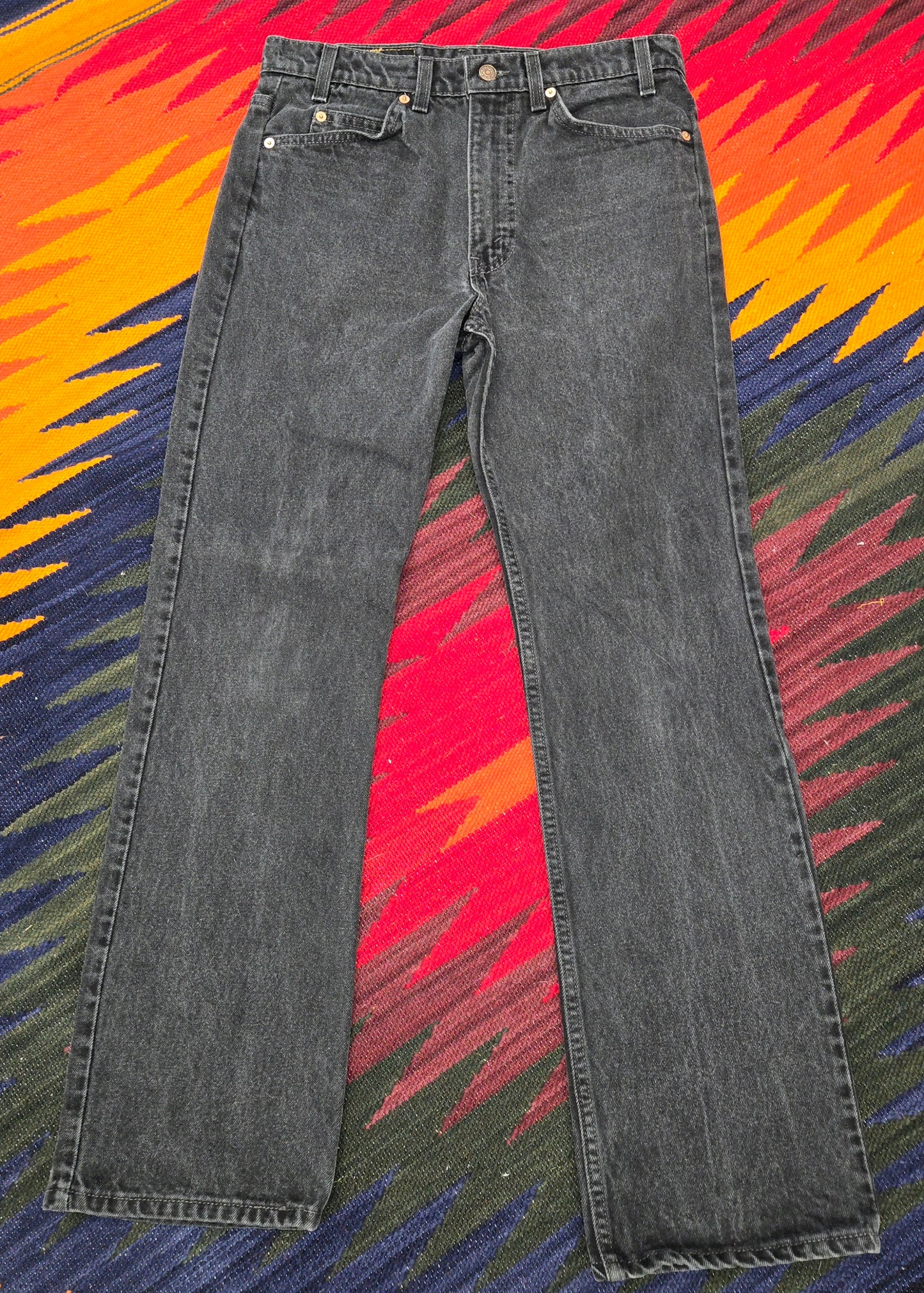 Vintage 1997 Levi's orange tab 517 Faded black jeans sz 33x32 made in usa