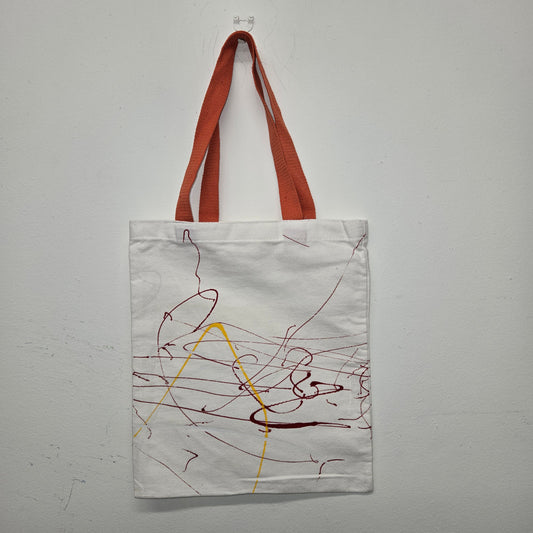 Painted Past painted cotton tote bag