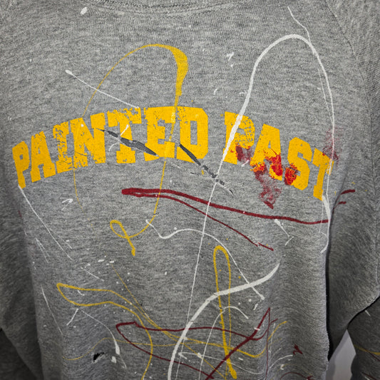Painted Past Distressed Painted Collegiate Sweatshirt Sz XL