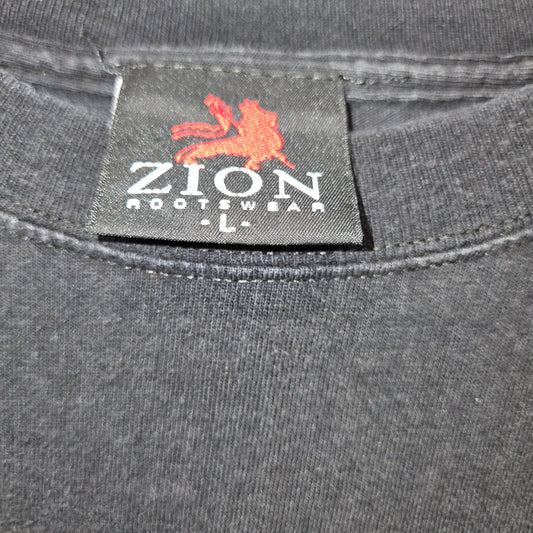 Vintage y2k zion Johnny Cash black band T-shirt sz L made in usa