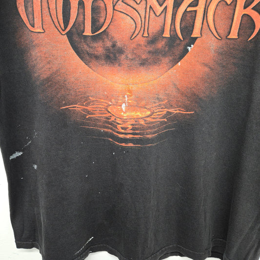 Vintage 1990s Godsmack Distressed black rock band T-shirt sz L