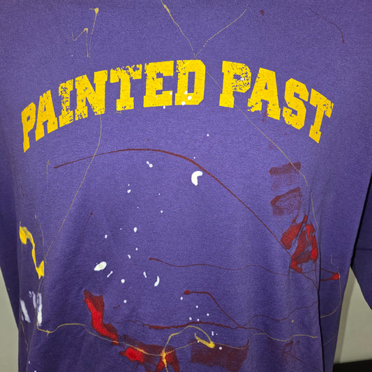 Painted Past Distressed Painted Collegiate T-shirt sz XXL Faded purple