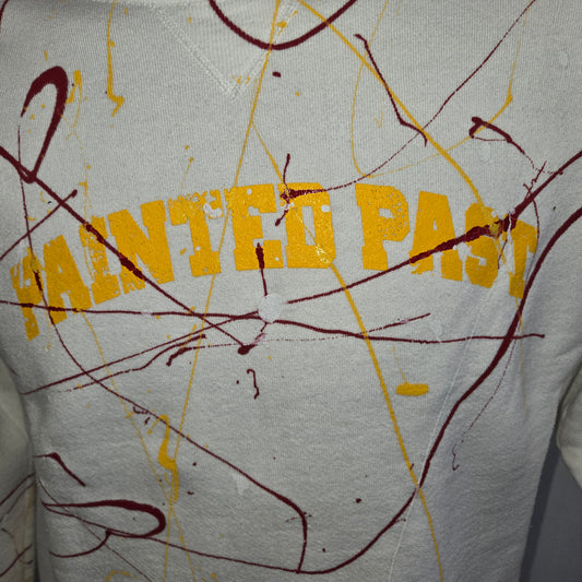 Painted Past Distressed Painted Collegiate Sweatshirt Sz M
