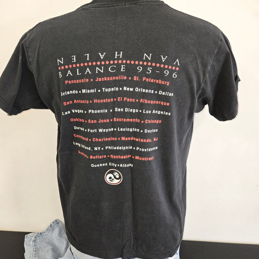 Vintage 1995 96 Van Halen balance single stitch Rock Band Tour T-shirt L