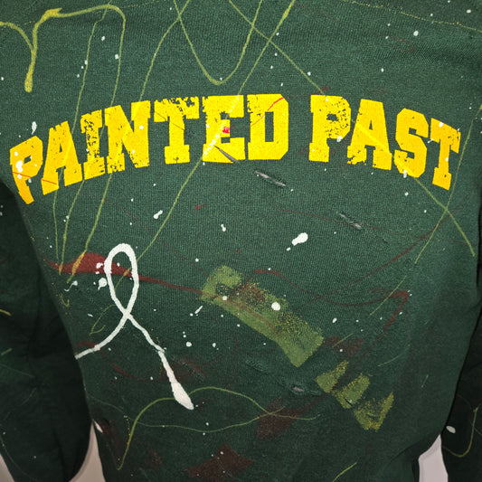 Painted Past Distressed Painted Collegiate Sweatshirt sz M
