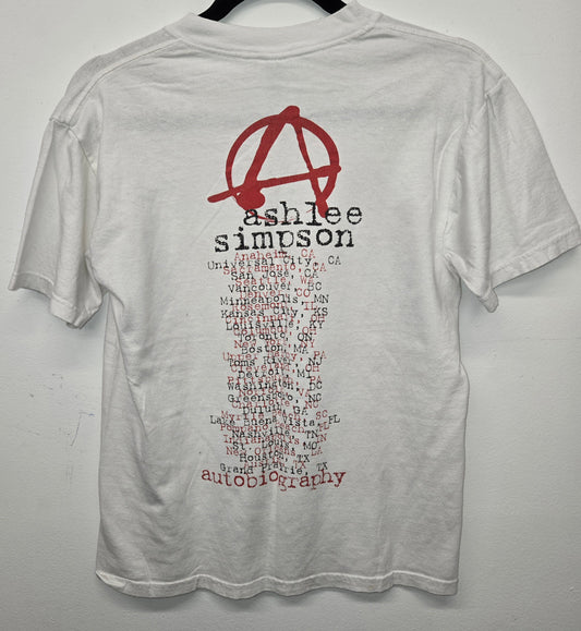 Vintage Ashlee Simpson Autobiography rock band Tour T-shirt sz S