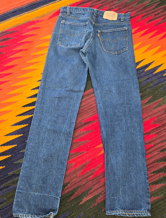 Vintage 1982 Levi's 20505-0217 orange tab jeans sz 33x34 made in usa