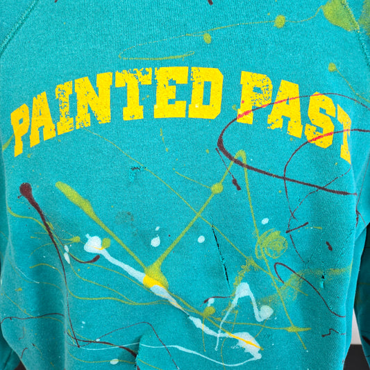 Painted Past Distressed Painted Collegiate Sweatshirt Sz XL