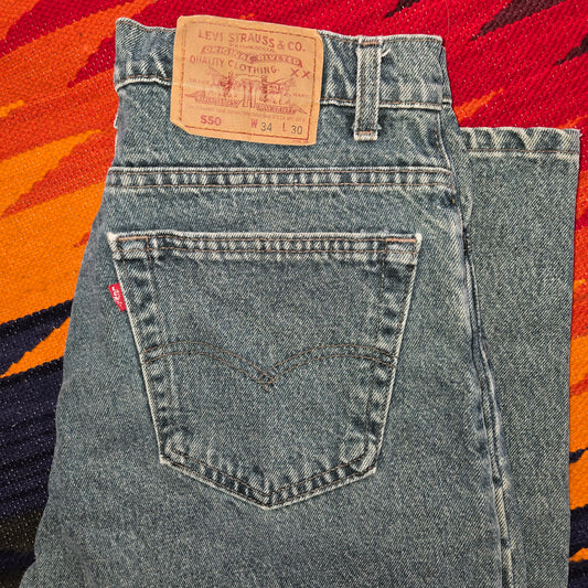 Vintage 1992 Levis red tab 550 jeans sz 34x30 made in usa