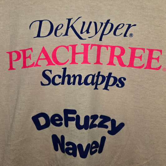 Vintage rare 1980s Dekuyper Peachtree Schnapps single stitch t shirt sz XL Made In usa