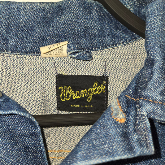 Vintage 1980s Wrangler type III "Goose" trucker denim jacket sz 36 small made in usa