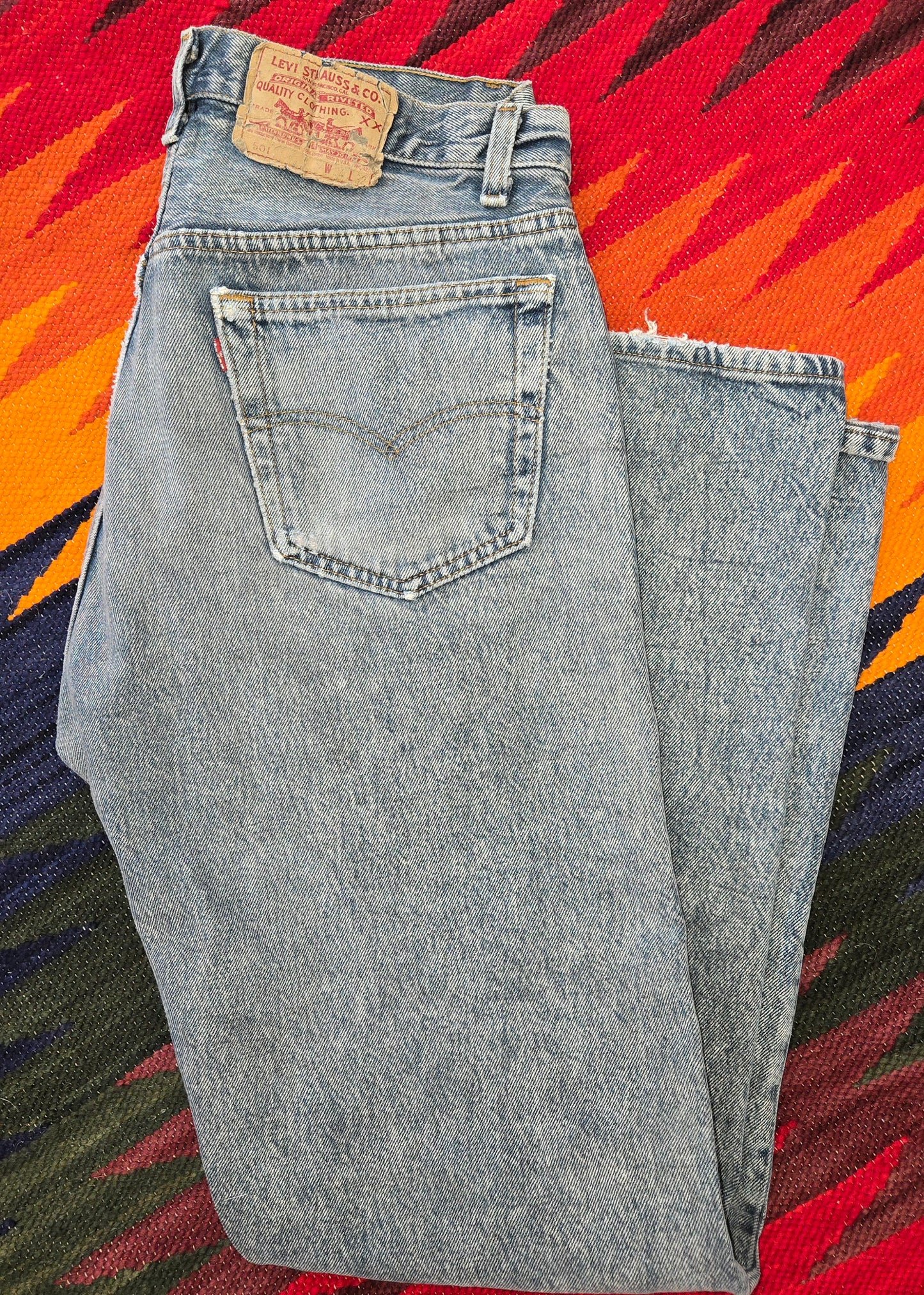 Vintage 1999 Levi's 501 ted tab jeans sz 34x32 made in usa