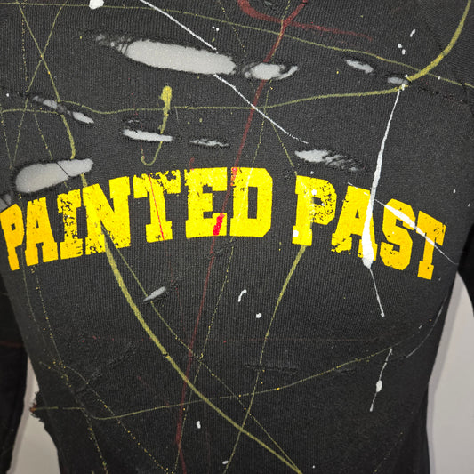 Painted Past Distressed Painted Collegiate Sweatshirt Sz M