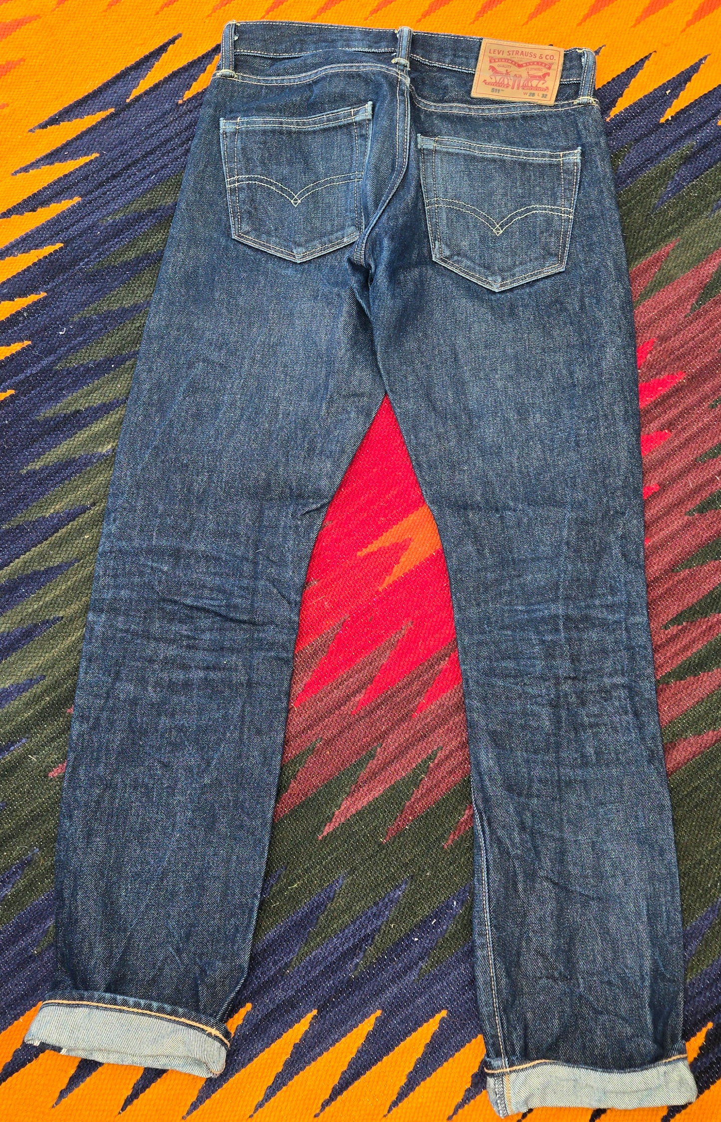 Vintage Levi's 511 red tab selvedge denim jeans sz 28x32