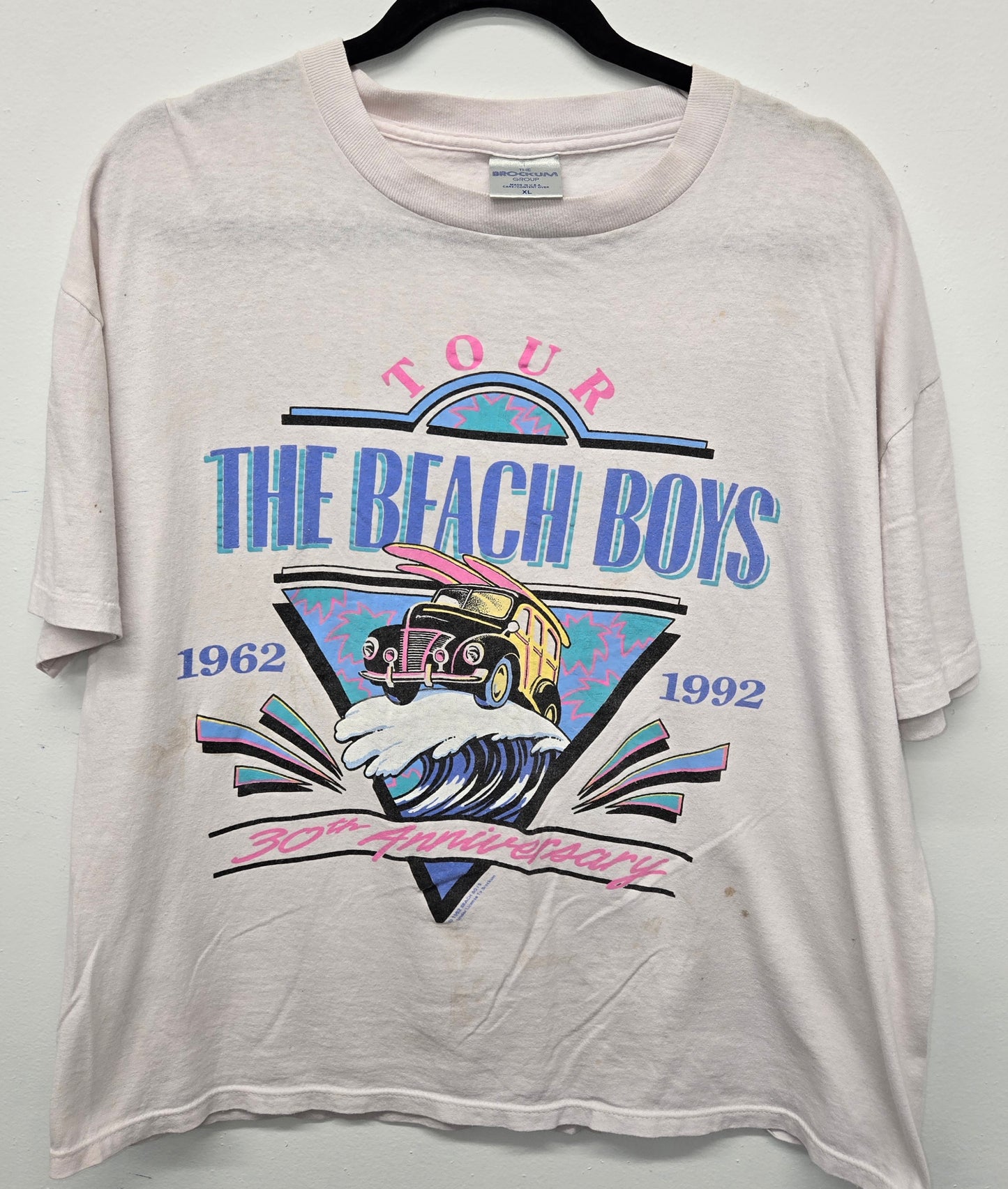 Vintage 1992 The Beach Boys 30th Anniversary tour rock band Tour T-shirt sz XL single stitch