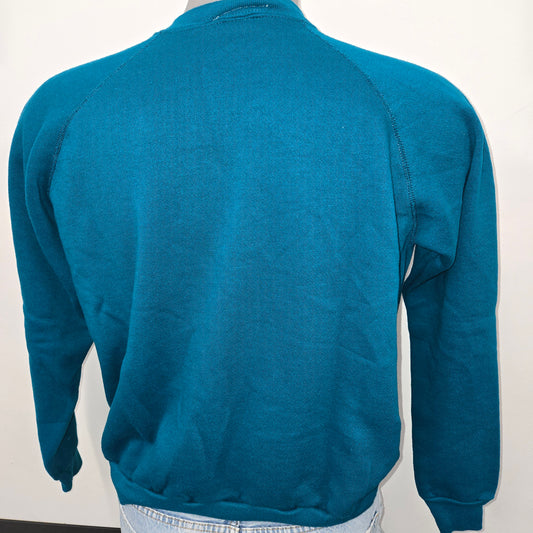 Painted Past Collegiate sun fade Sweatshirt sz XL in faded dark teal