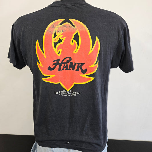 Vintage 1989 Hank Williams Jr Distressed Single Stitch Rock Band T-shirt sz L