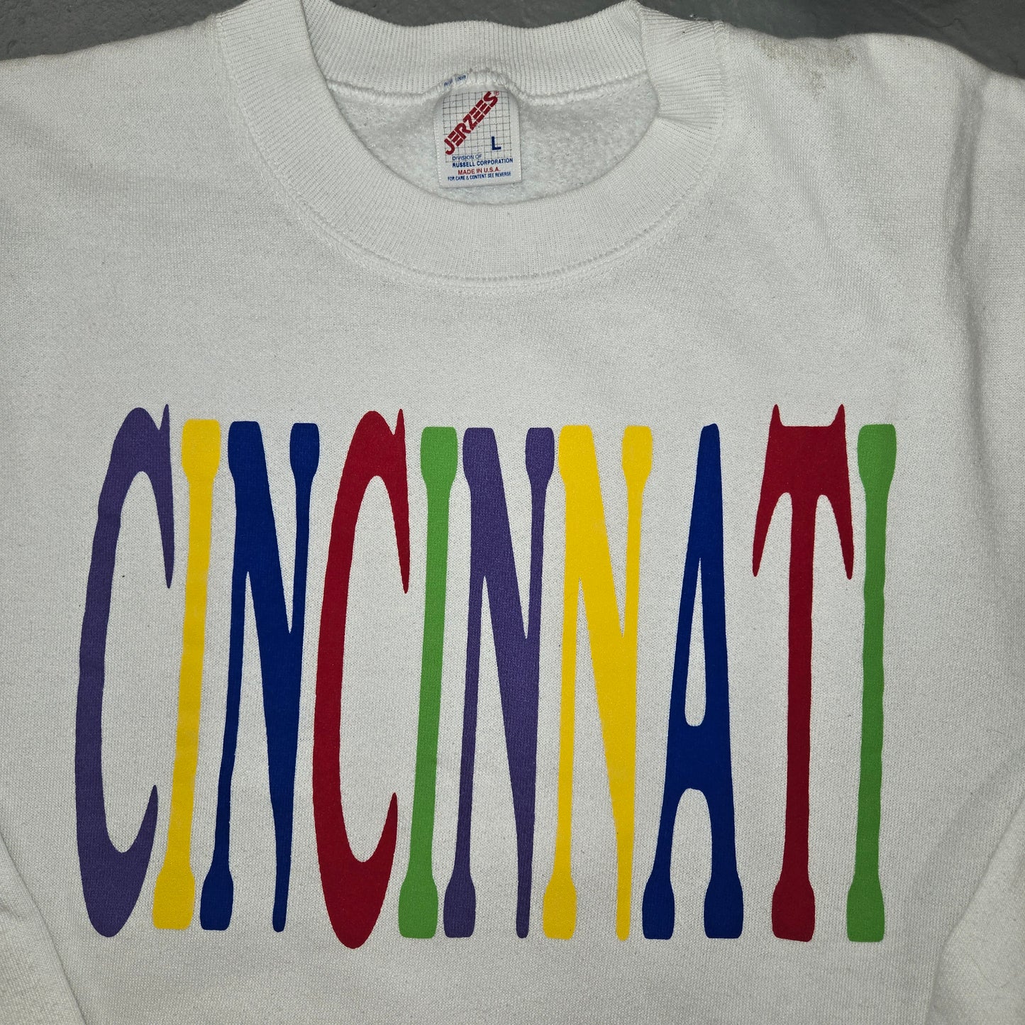 Greetings From Painted Past Cincinnati Destination Sweatshirt Size L