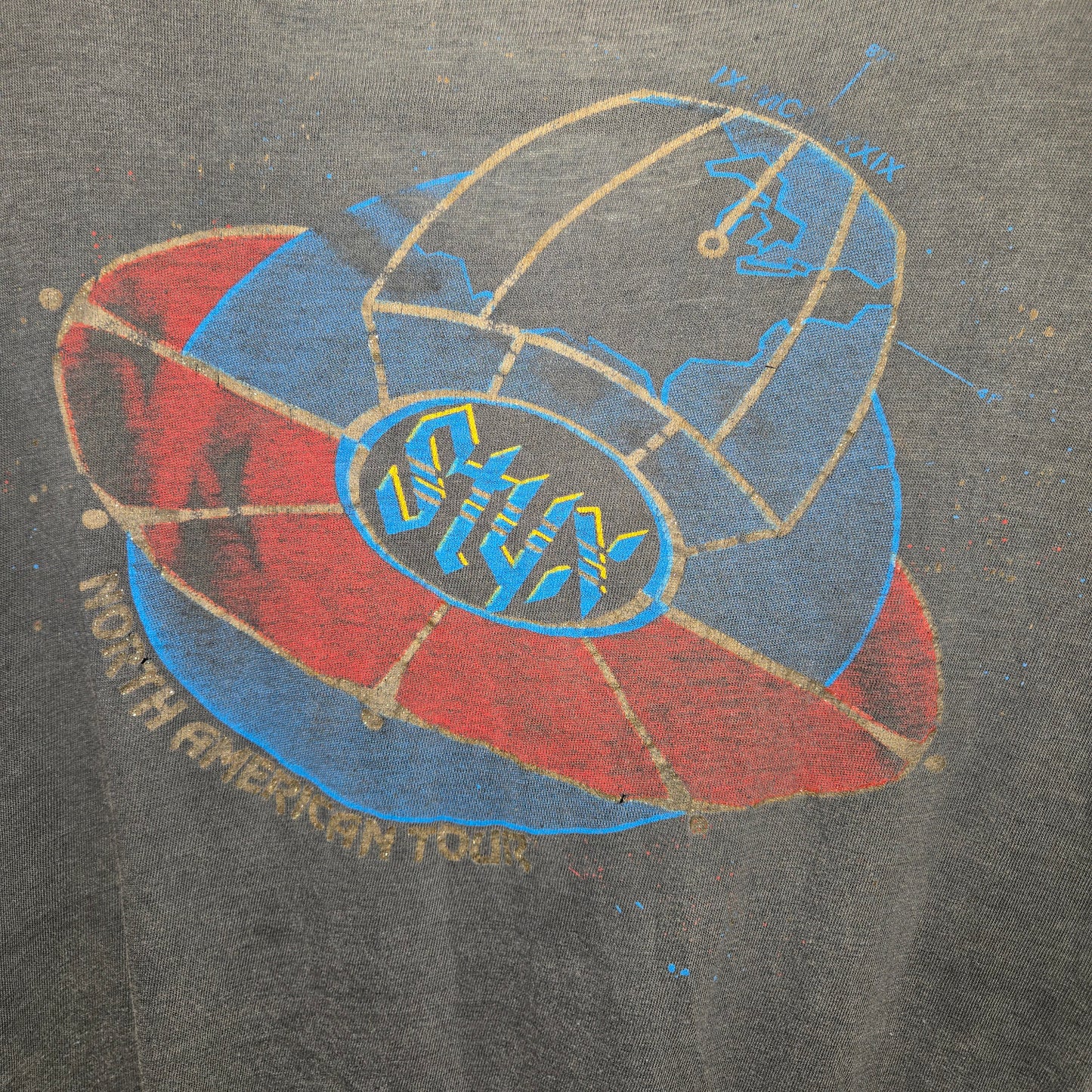 Vintage 1979 Styx The Grand Decathlon tour rock band T-shirt sz L thrashed thin usa made