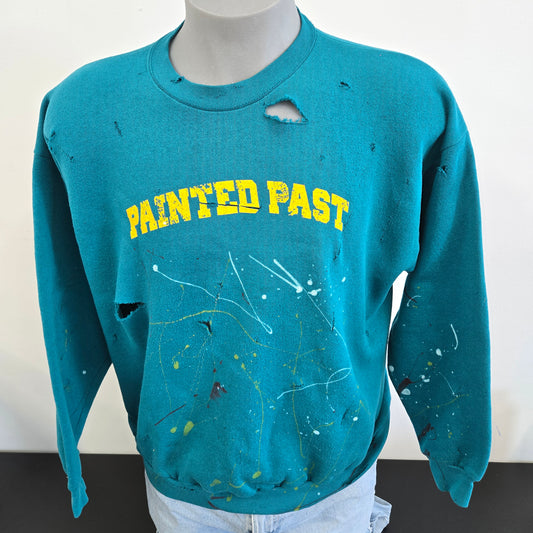 Painted Past Distressed Painted Collegiate Sweatshirt Sz XL