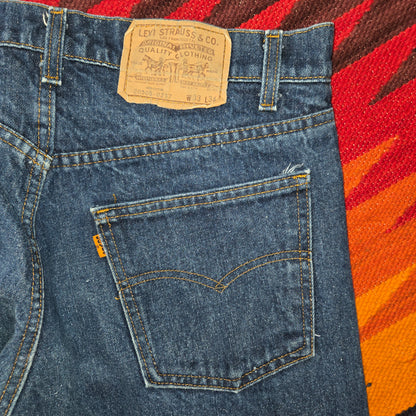 Vintage 1982 Levi's 20505-0217   orange tab jeans sz 33x34 made in usa