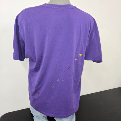Painted Past Distressed Painted Collegiate T-shirt sz XXL Faded purple