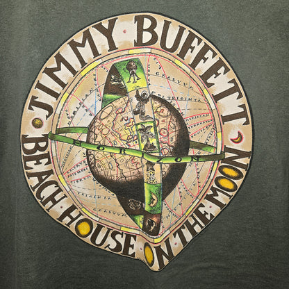 Vintage Giant Jimmy Buffett Beach House on the Moon local crew rock band Tour T-shirt sz XL