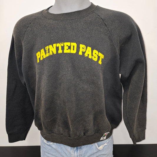 Painted Past Collegiate sun faded raglan Sweatshirt sz XL in Faded black