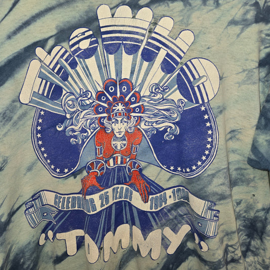 1989 vintage The Who "Tommy" 25th anniversary distressed rock band T-shirt sz L single stitch
