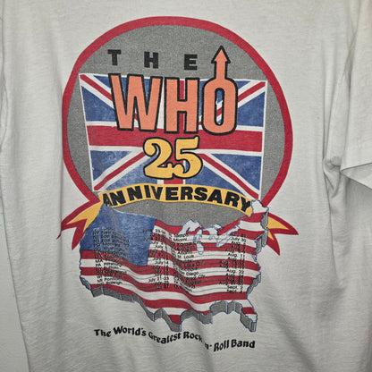 Vintage 1989 The Who The Kids Are Alright 25th Anniversary tour rock band T-shirt sz XL