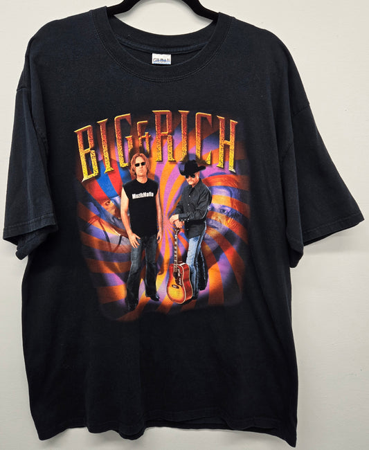 Vintage Big & Rich Country Music Without Prejudice tour rock band T-shirt sz XL
