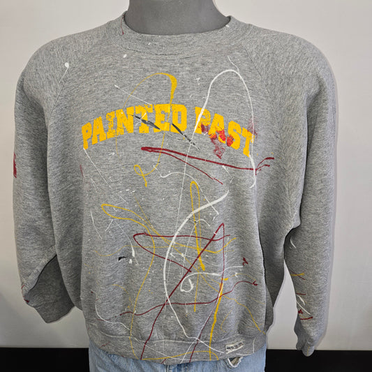 Painted Past Distressed Painted Collegiate Sweatshirt Sz XL