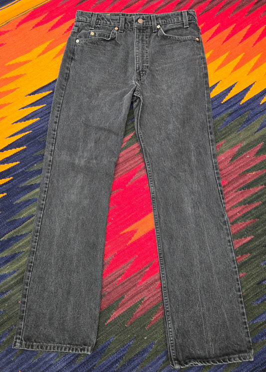 Vintage 1997 Levi's orange tab 517 Faded black jeans sz 33x32 made in usa