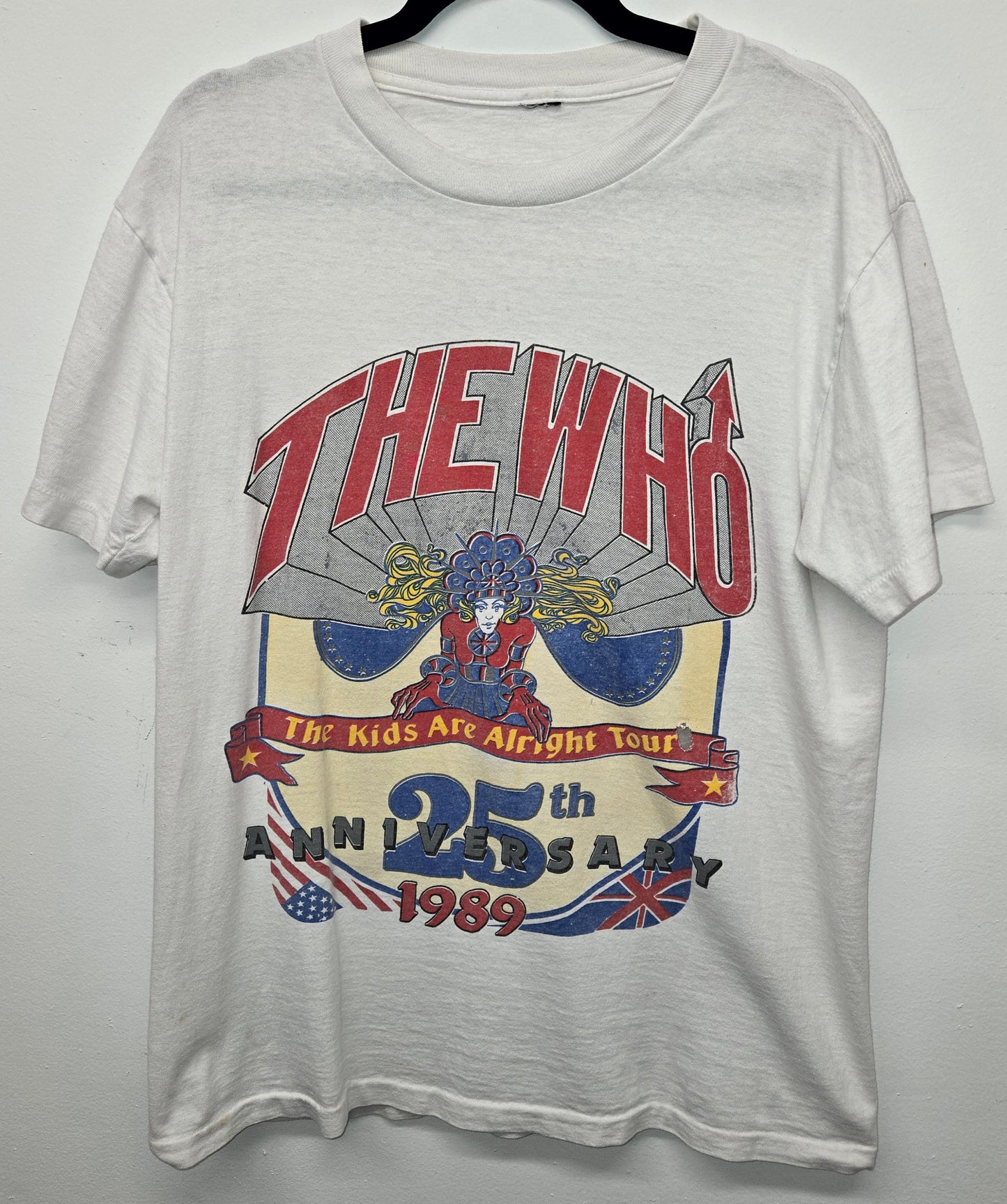 Vintage 1989 The Who The Kids Are Alright 25th Anniversary tour rock band T-shirt sz XL