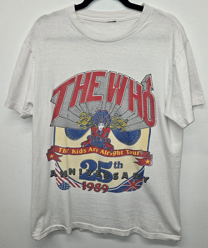 Vintage 1989 The Who The Kids Are Alright 25th Anniversary tour rock band T-shirt sz XL