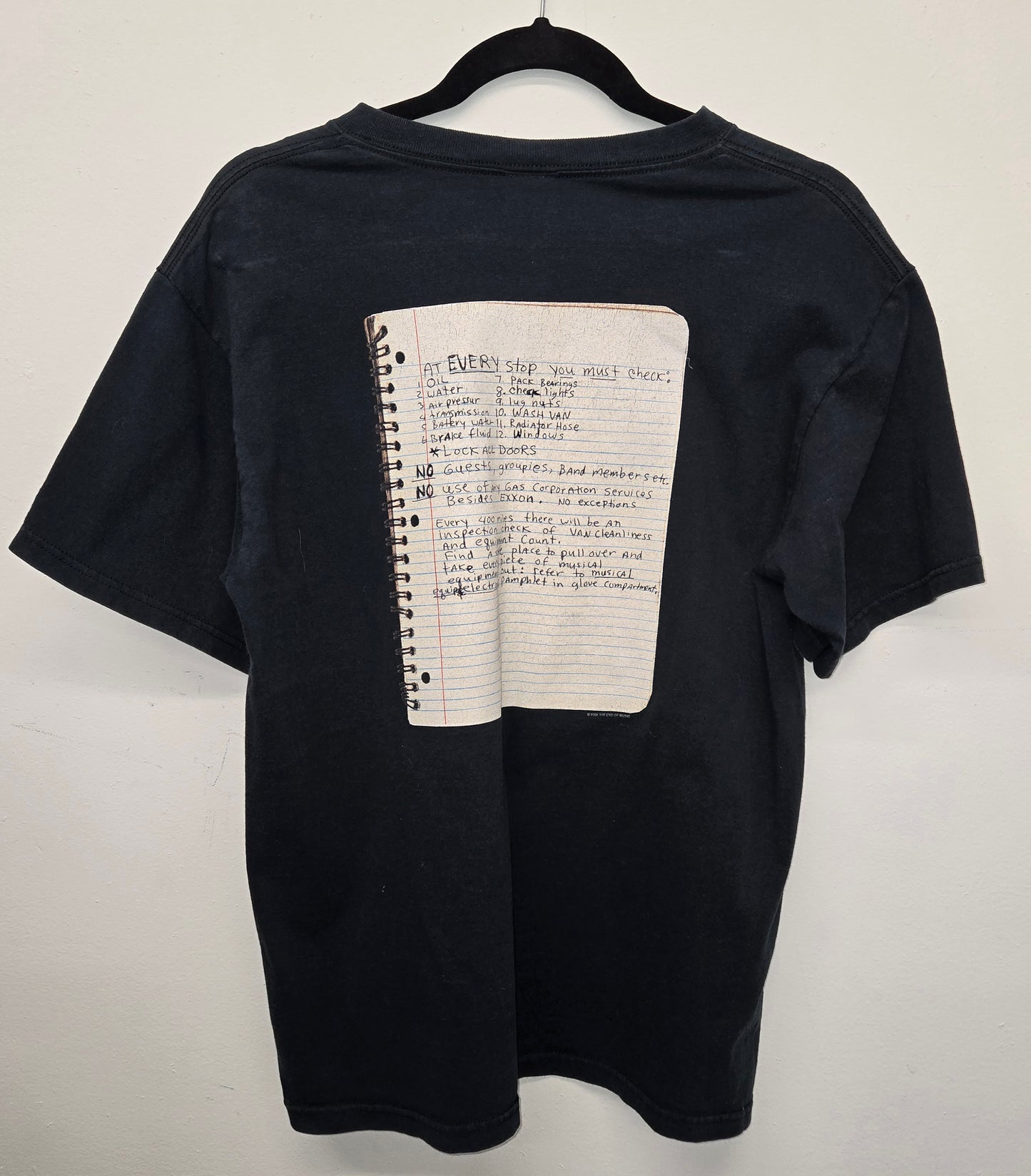 Vintage 2003 Nirvana End of Music Ghost Notebook band t -shirt sz M