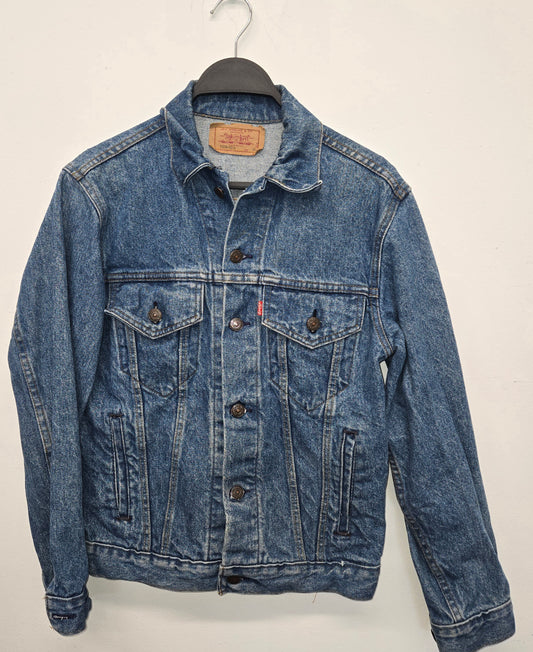 Vintage 1980s Levi's red tab 70506-0214 type III trucker denim jacket sz 36 small made in usa