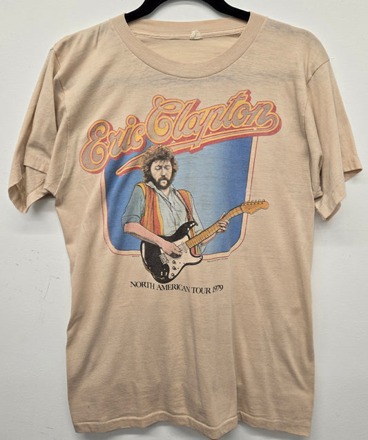 Vintage 1979 Eric Clapton North American tour 1979 thin single stitch band T-shirt sz m rare