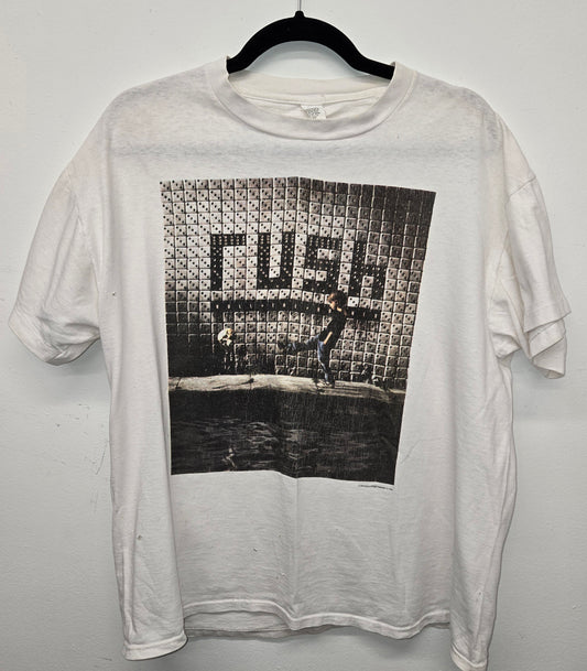 1991 Rush "Roll the Bones" 91-92 tour single stitch distressed vintage band T-shirt sz XL