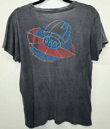 Vintage 1979 Styx The Grand Decathlon tour rock band T-shirt sz L thrashed thin usa made