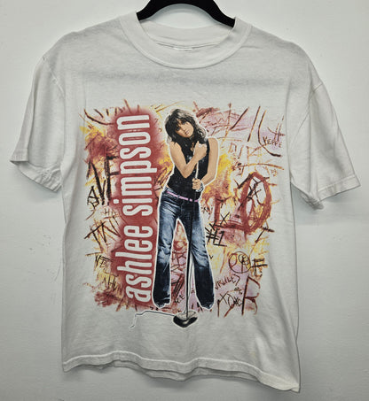 Vintage Ashlee Simpson Autobiography rock band Tour T-shirt sz S