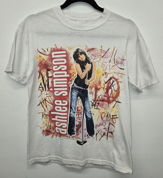 Vintage Ashlee Simpson Autobiography rock band Tour T-shirt sz S